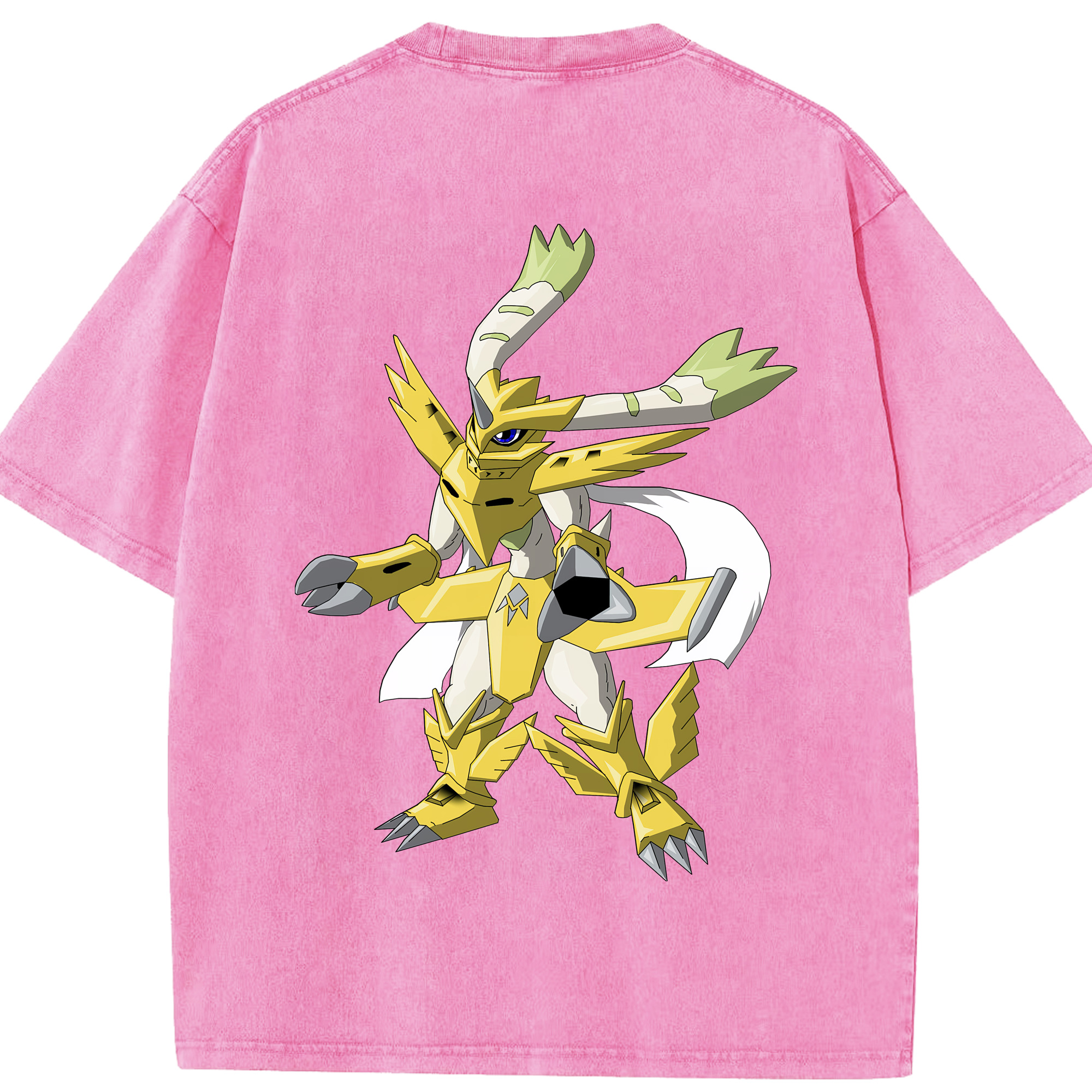 （画像用） Digimon デジタルモンスター/デジモン 綿100% ヴィンテージ風 半袖Tシャツ（背面プリント）